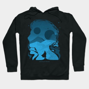 Paul Atreides on Arrakis, Double Exposure Minimalist Illustration Hoodie